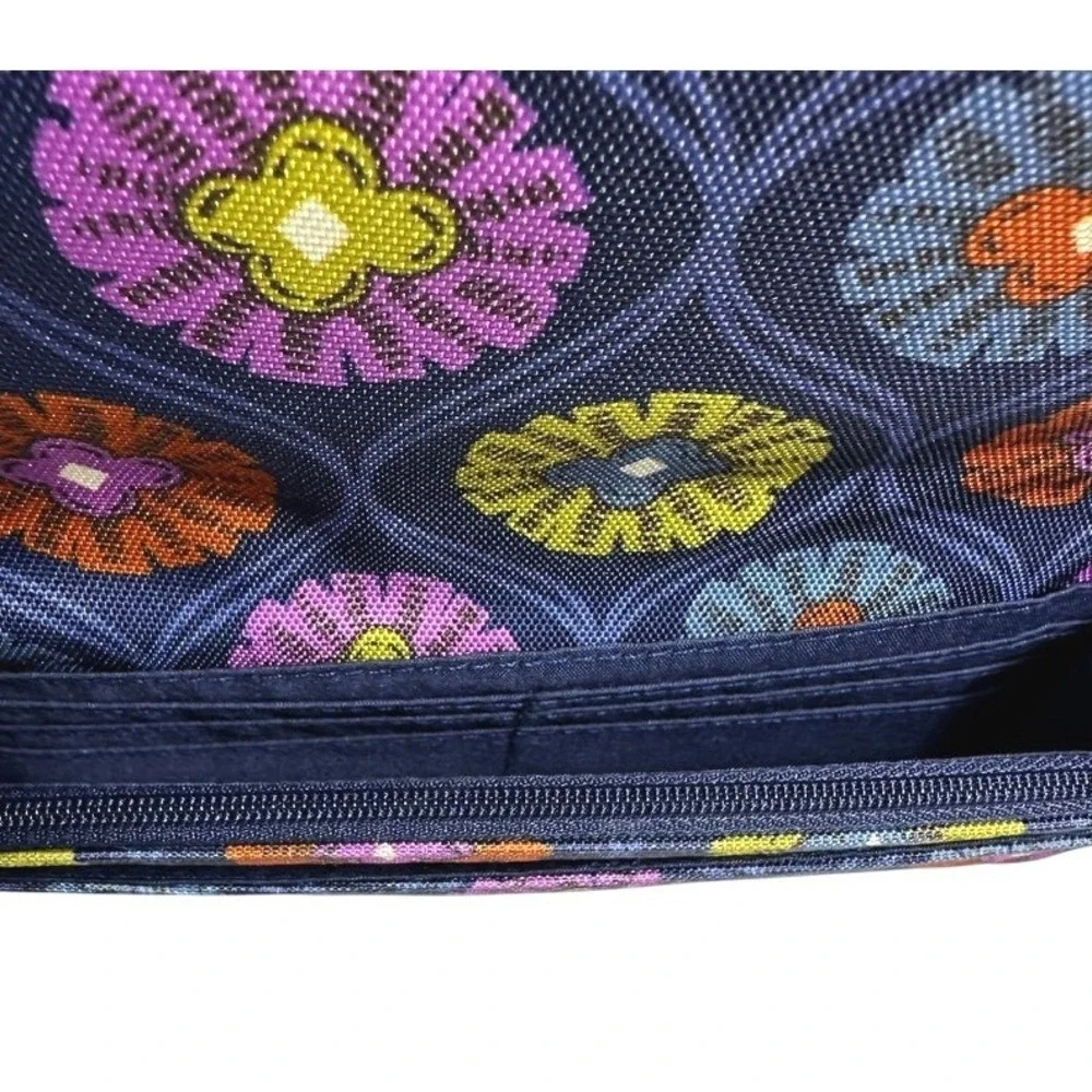 Vera Bradley Center Stage Glow Wallet Crossbody Blue Orange‎ Yellow Purple NWT